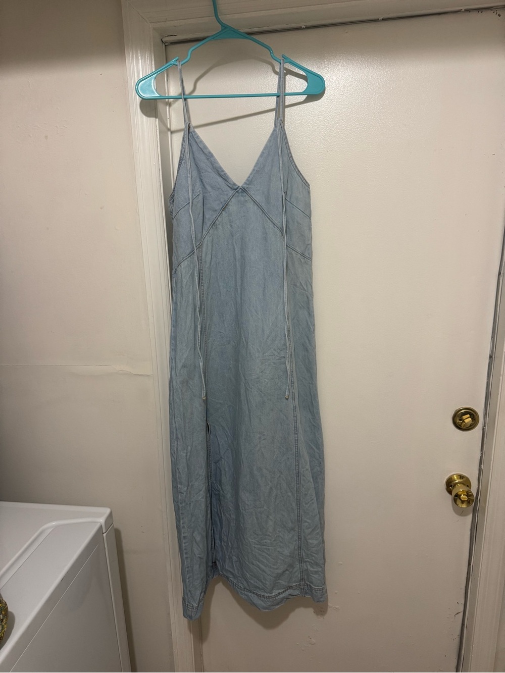 Universal Thread Light Wash Denim Dress with Spaghetti Straps